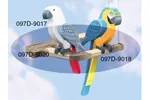 The perch provides the perfect place for the 3D birds to sit 
