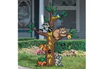 Friendly forest totem adds whimsey and fun to an outdoor space
