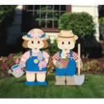 Gardener dress-up darlings are a great addition to any backyard or outdoor setting