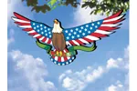 Star-spangled eagle can be hung from a tree as a backyard focal point