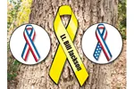 Homeland ribbons can be easily hung from your home or a tree to show your spirit