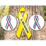 Homeland ribbons can be easily hung from your home or a tree to show your spirit