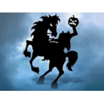 Headless horseman yard art pattern is scary Halloween decoration for your yard