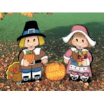 Thanksgiving dress-up darlings are a cute decoration for Thanksgiving