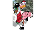 This Christmas flamingo adds great holiday to your yard in a warmer climate