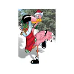 This Christmas flamingo adds great holiday to your yard in a warmer climate