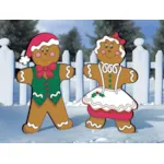 Light-hearted gingerbread man and woman are nostalgic Christmas decorations