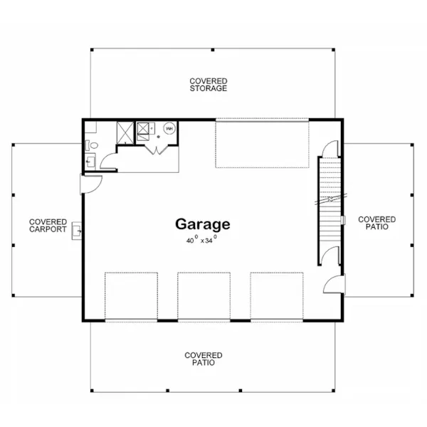 Rustic Project Plan First Floor 098D-7504