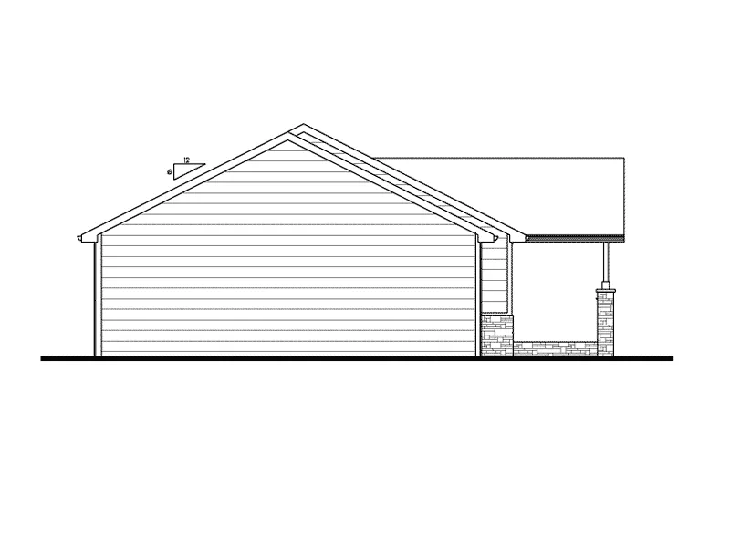 Craftsman House Plan Left Elevation - Ladue Craftsman Ranch Home 101D-0011 - Shop House Plans and More