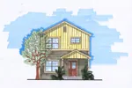 Two-Story Craftsman Home Is Perfect For A Narrow Lot