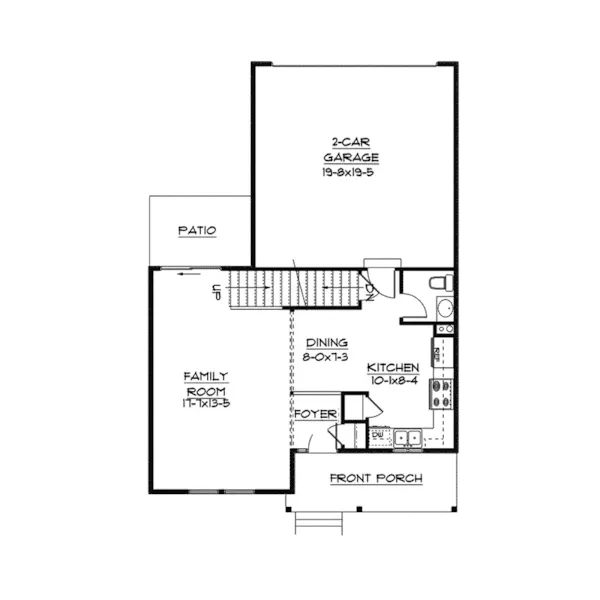 Arts & Crafts House Plan First Floor - Kirkpatrick Craftsman Home 101D-0015 - Search House Plans and More