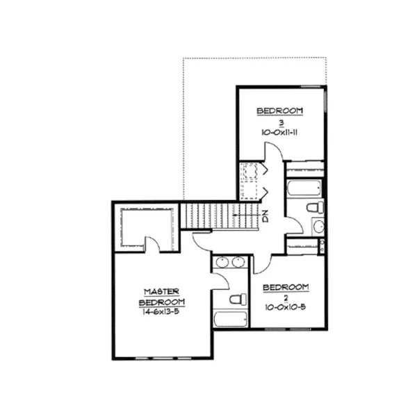 Arts & Crafts House Plan Second Floor - Kirkpatrick Craftsman Home 101D-0015 - Search House Plans and More