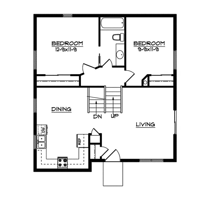Traditional House Plan First Floor - Boccardi Creek Cottage Home 101D-0016 - Search House Plans and More