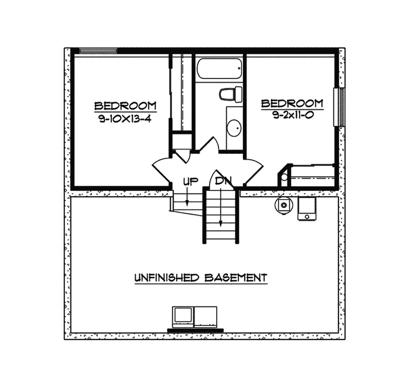 Country House Plan Lower Level Floor - Boccardi Creek Cottage Home 101D-0016 - Search House Plans and More