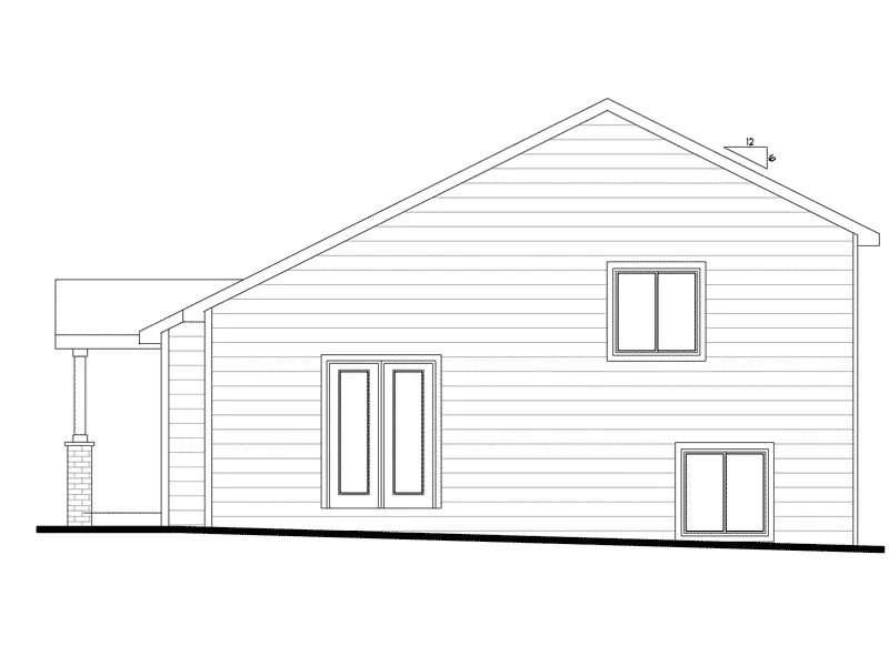 Ranch House Plan Right Elevation - Boccardi Creek Cottage Home 101D-0016 - Search House Plans and More