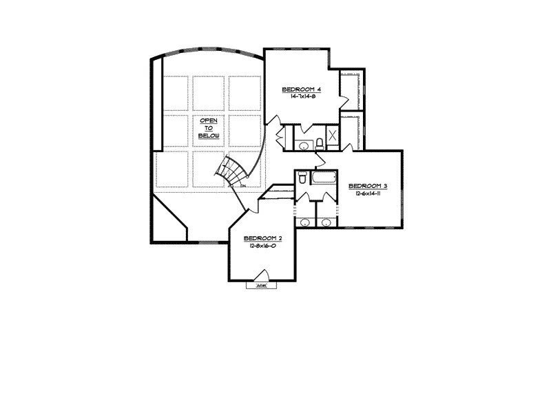 Sunbelt House Plan Second Floor - Viscaya Luxury Italian Home 101D-0019 - Shop House Plans and More