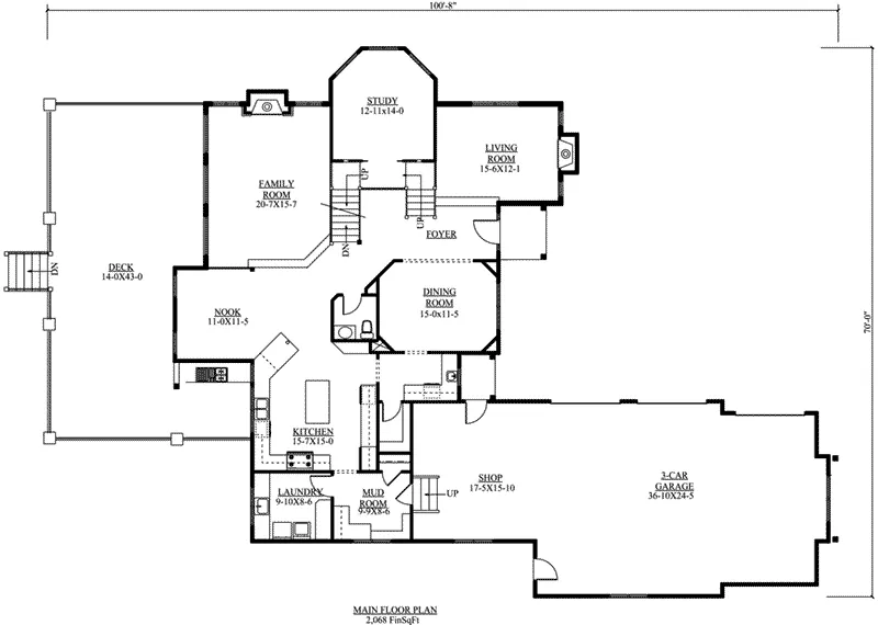 European House Plan First Floor - Vaughn Mill European Home 101D-0024 - Shop House Plans and More