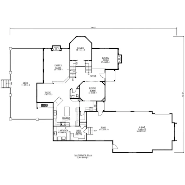 Country French House Plan First Floor - Vaughn Mill European Home 101D-0024 - Shop House Plans and More