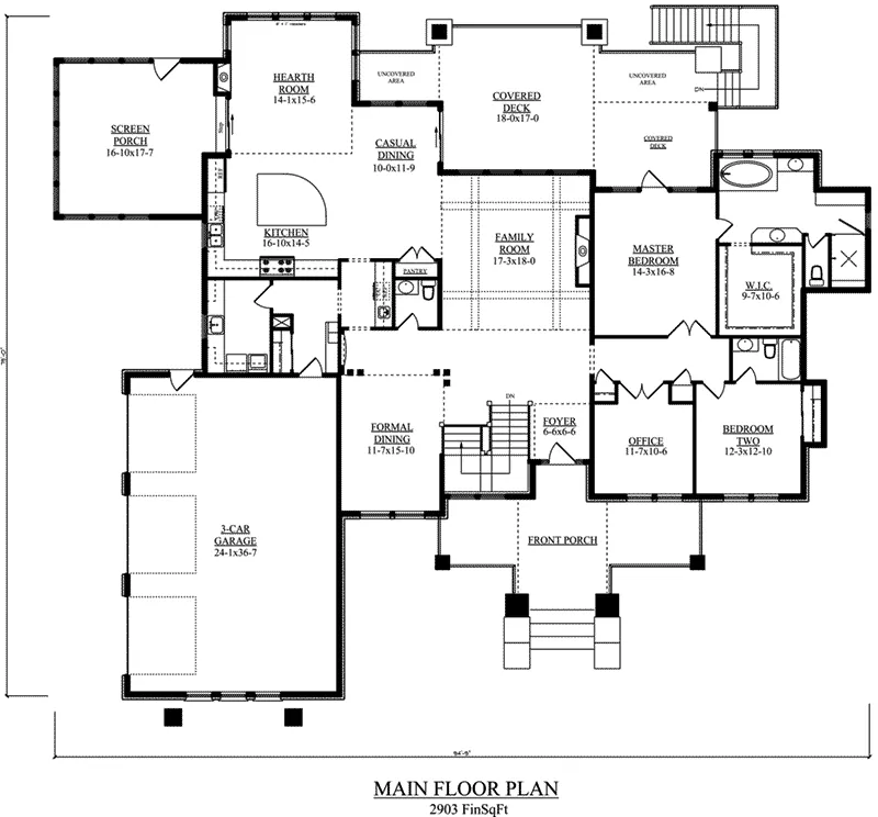 First Floor - Arreton Contemporary Home 101D-0028 - Search House Plans and More