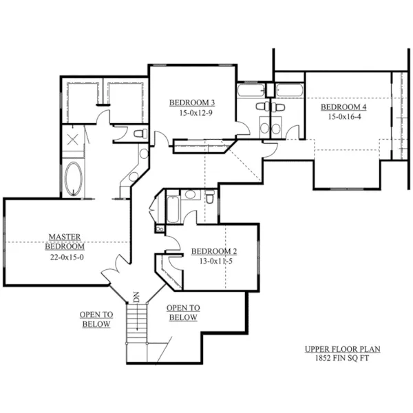 Luxury House Plan Second Floor - Barberry Hill Luxury European Home 101D-0030 - Search House Plans and More