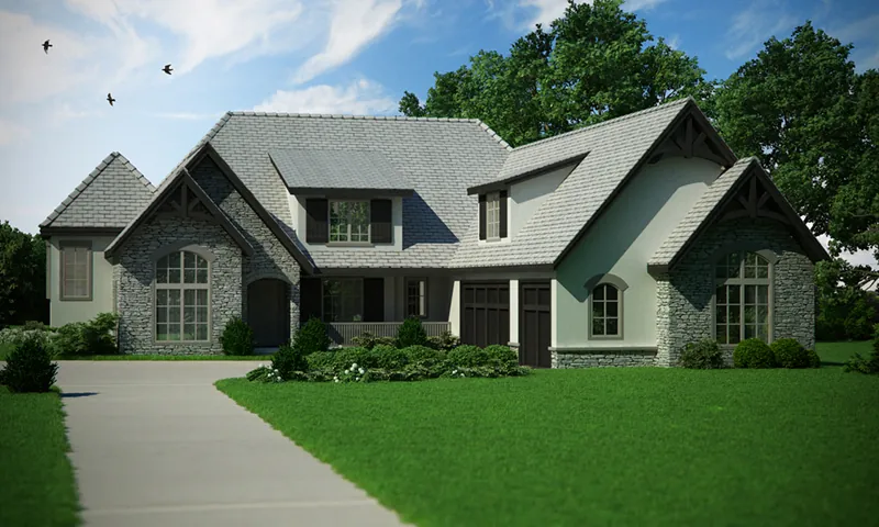 Arts & Crafts House Plan Front of Home - Barberry Hill Luxury European Home 101D-0030 - Search House Plans and More