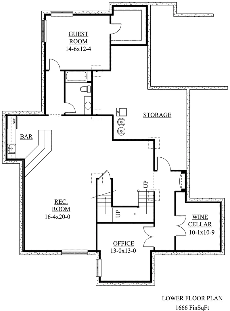 Luxury House Plan Lower Level Floor - Barberry Hill Luxury European Home 101D-0030 - Search House Plans and More