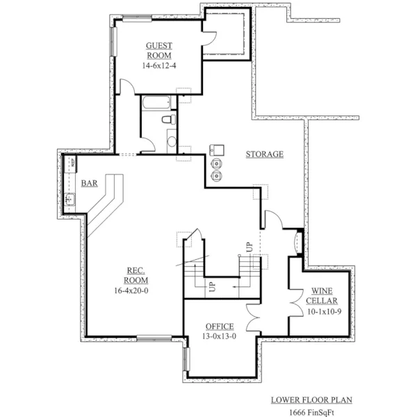 Luxury House Plan Lower Level Floor - Barberry Hill Luxury European Home 101D-0030 - Search House Plans and More