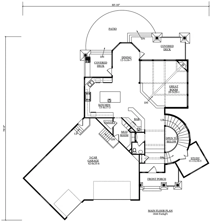 Craftsman House Plan First Floor - Tahoe Point Craftsman Home 101D-0031 - Shop House Plans and More