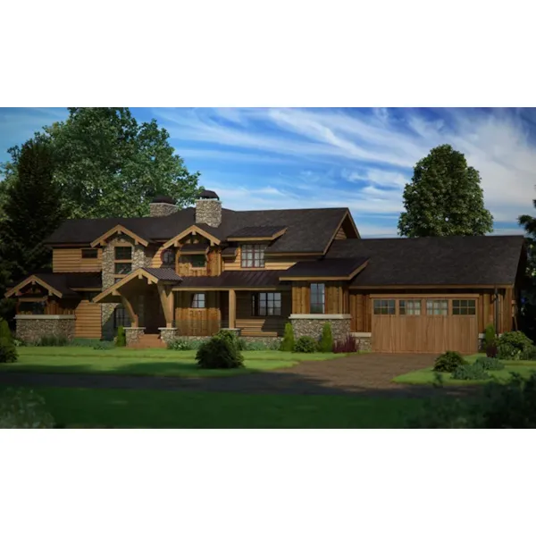 Mountain House Plan Front of Home - Snowmass Point Prairie Home 101D-0033 - Shop House Plans and More