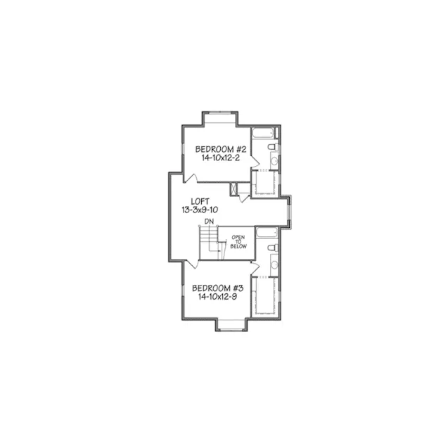 Mountain House Plan Second Floor - Walker Path Rustic Home 101D-0035 - Shop House Plans and More