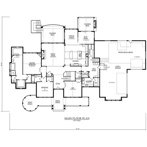 Shingle House Plan First Floor - Soma Valley Shingle Style Home 101D-0040 - Shop House Plans and More