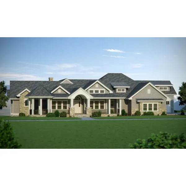 Shingle House Plan Front of Home - Soma Valley Shingle Style Home 101D-0040 - Shop House Plans and More