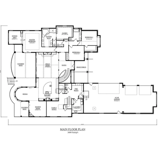 Farmhouse Plan First Floor - Aaron Creek Country Home 101D-0042 - Search House Plans and More