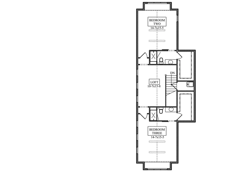 Second Floor - 101D-0043 - Shop House Plans and More