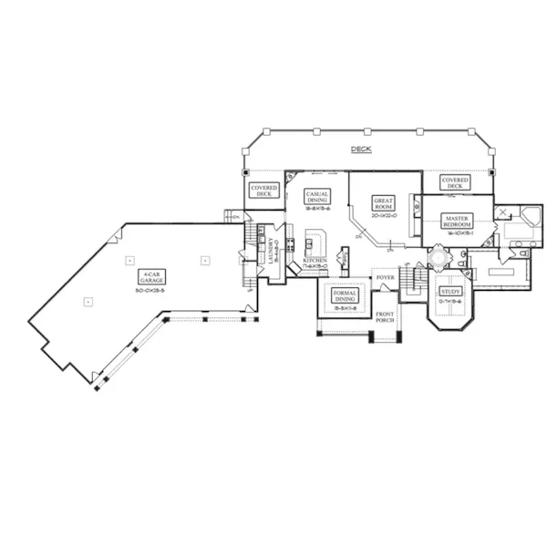 Rustic House Plan First Floor - Caledonia Luxury Home 101D-0046 - Search House Plans and More