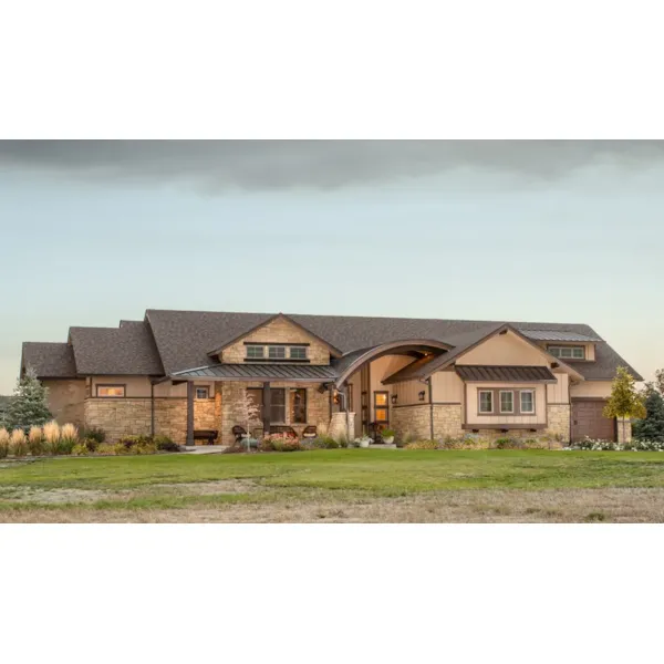 Rustic House Plan Front of Home - Palomino Bay Rustic Home 101D-0049 - Shop House Plans and More