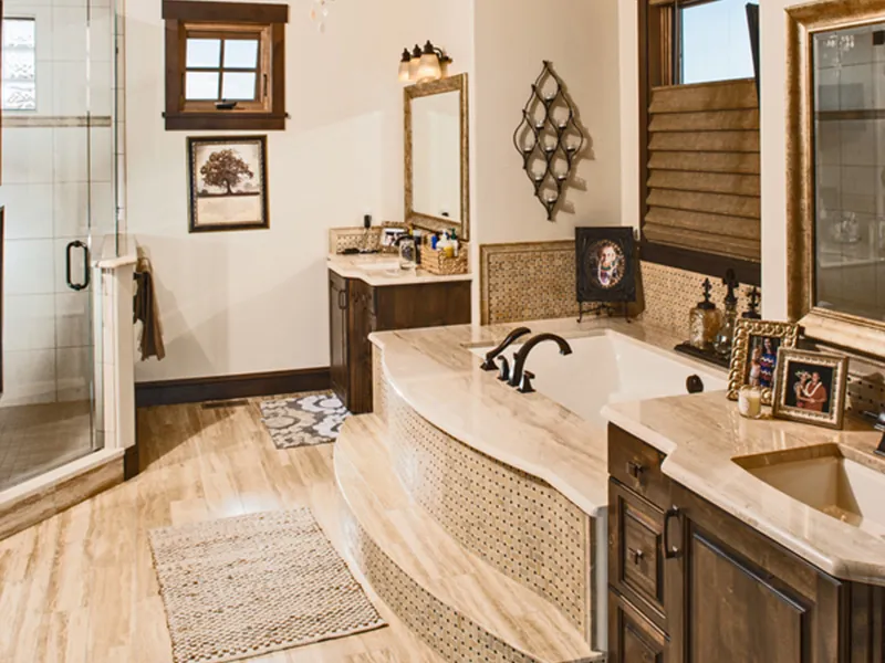 Rustic House Plan Bathroom Photo 01 - Paxton Peak Luxury Home 101D-0051 - Shop House Plans and More