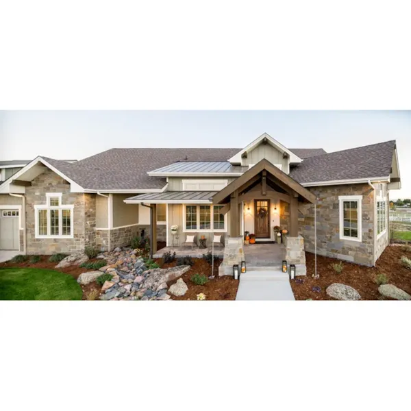 Modern House Plan Front Photo 02 - Rodgers Grove Craftsman Home 101D-0052 - Shop House Plans and More