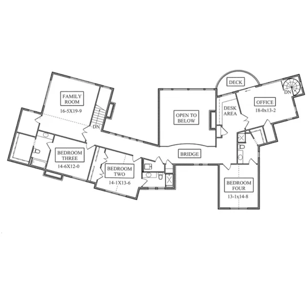 Modern House Plan Second Floor - Suffolk European Luxury Home 101D-0053 - Shop House Plans and More