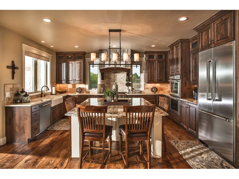 Rustic House Plan Kitchen Photo 03 - Hastings Craftsman Ranch Home 101D-0057 - Search House Plans and More