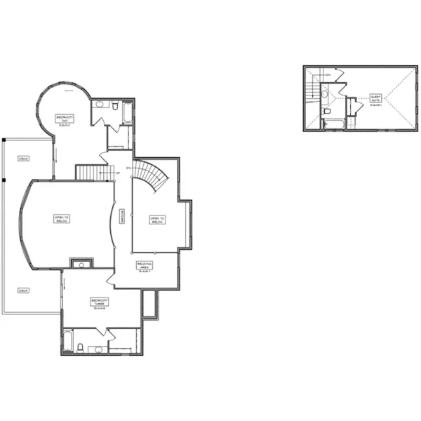 Rustic House Plan Second Floor - Clear Cove Craftsman Home 101D-0058 - Search House Plans and More