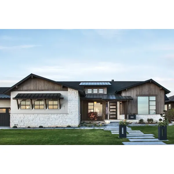 Modern House Plan Front of Home - Carson Cliff Rustic Home 101D-0059 - Search House Plans and More