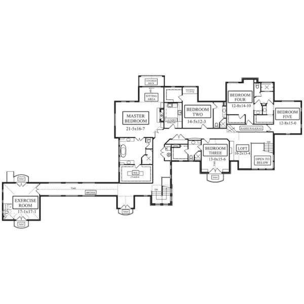 Tudor House Plan Second Floor - Kingdel Creek Luxury Home 101D-0061 - Search House Plans and More