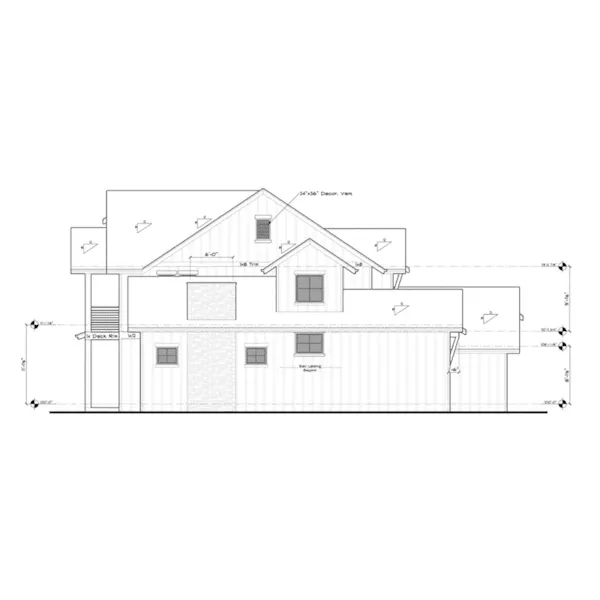 Modern Farmhouse Plan Left Elevation - Decker Valley Modern Farmhouse 101D-0067 - Search House Plans and More