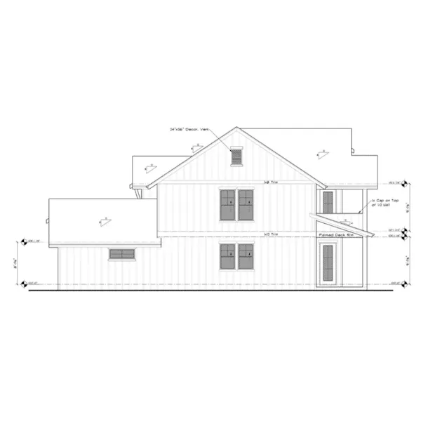 Modern Farmhouse Plan Right Elevation - Decker Valley Modern Farmhouse 101D-0067 - Search House Plans and More