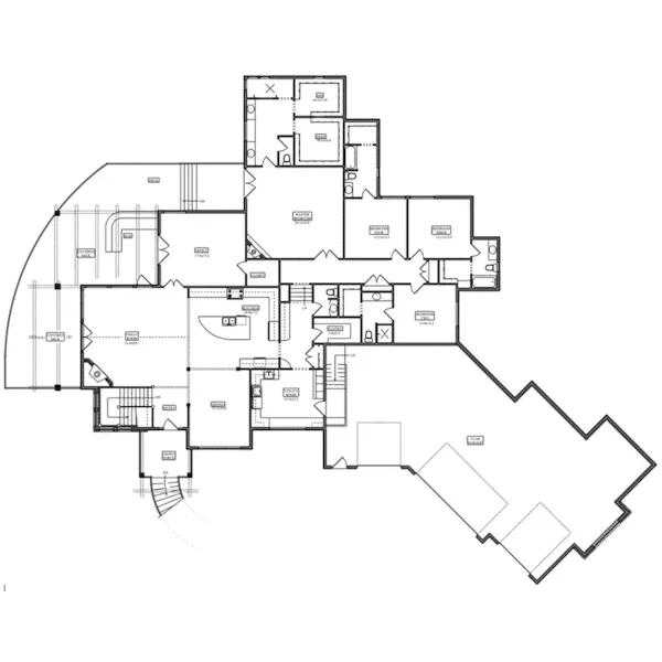 Rustic House Plan First Floor - Black Horse Falls Luxury Home 101D-0069 - Shop House Plans and More