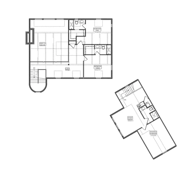 Second Floor - Sylvan Lake Rustic Home 101D-0070 - Shop House Plans and More