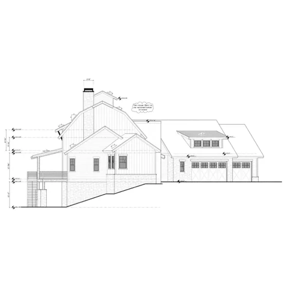 Left Elevation - Sylvan Lake Rustic Home 101D-0070 - Shop House Plans and More