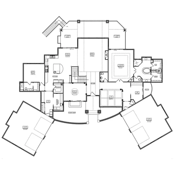 Ranch House Plan First Floor - Wescot Manor Luxury Home 101D-0071 - Shop House Plans and More