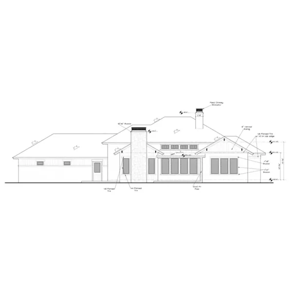 Cabin & Cottage House Plan Rear Elevation - Canyon Creek Lane Ranch Home 101D-0073 - Search House Plans and More